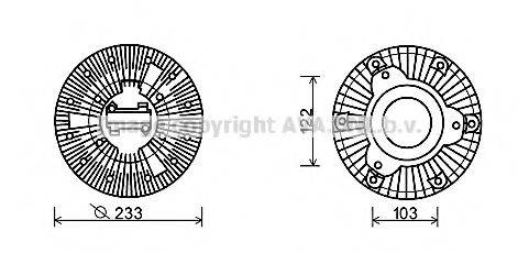 AVA QUALITY COOLING MEC252 Сцепление, вентилятор радиатора