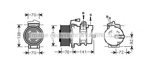 AVA QUALITY COOLING MEK250 Компрессор, кондиционер