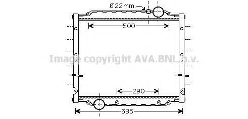 AVA QUALITY COOLING MN2045 Радиатор, охлаждение двигателя