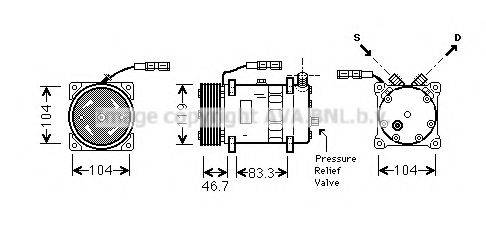 AVA QUALITY COOLING MNAK048 Компрессор, кондиционер