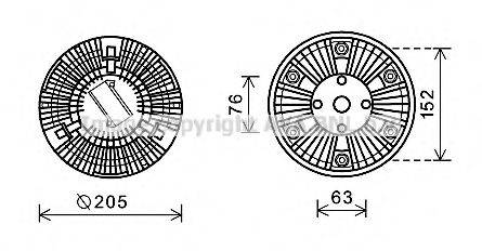 AVA QUALITY COOLING MNC067 Сцепление, вентилятор радиатора