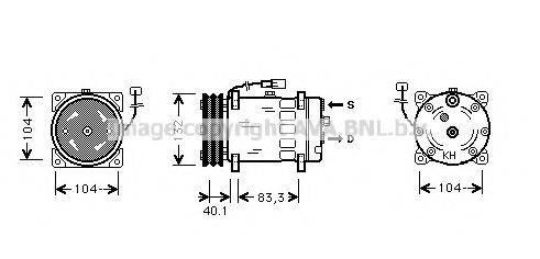 AVA QUALITY COOLING MNK047 Компрессор, кондиционер