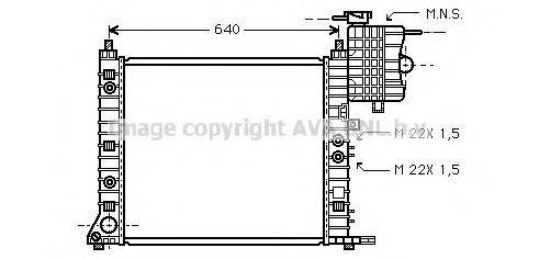 AVA QUALITY COOLING MS2243 Радиатор, охлаждение двигателя