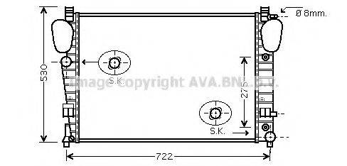 AVA QUALITY COOLING MS2334 Радиатор, охлаждение двигателя