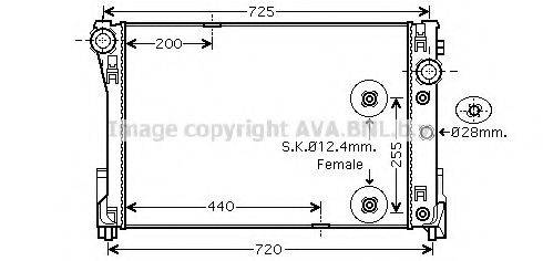 AVA QUALITY COOLING MS2452 Радиатор, охлаждение двигателя