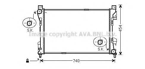 AVA QUALITY COOLING MS2463 Радиатор, охлаждение двигателя