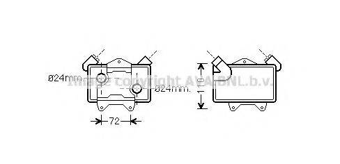 AVA QUALITY COOLING MS3477 масляный радиатор, двигательное масло