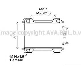 AVA QUALITY COOLING MS3537 масляный радиатор, двигательное масло