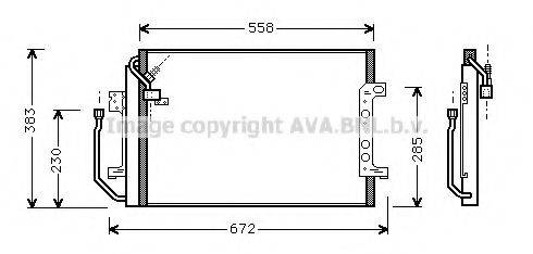 AVA QUALITY COOLING MS5257 Конденсатор, кондиционер