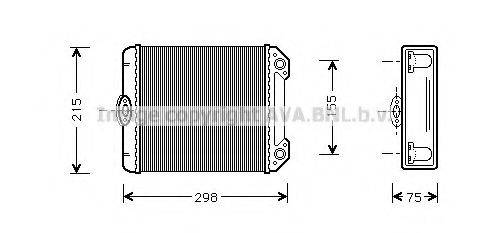 AVA QUALITY COOLING MS6171 Теплообменник, отопление салона