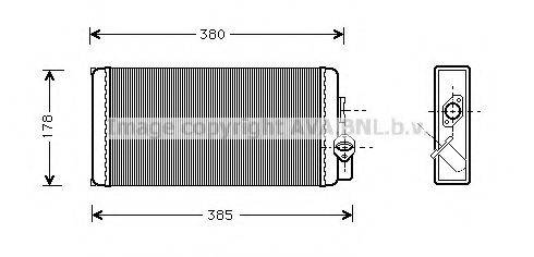 AVA QUALITY COOLING MS6188 Теплообменник, отопление салона