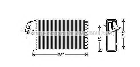 AVA QUALITY COOLING MS6355 Теплообменник, отопление салона