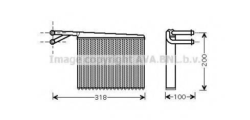 AVA QUALITY COOLING MS6372 Теплообменник, отопление салона