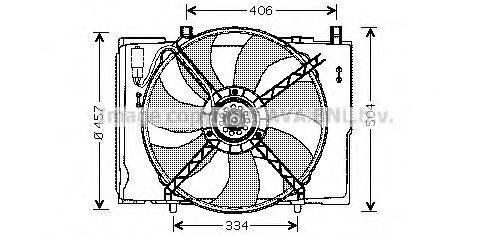 AVA QUALITY COOLING MS7504 Вентилятор, охлаждение двигателя