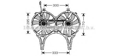 AVA QUALITY COOLING MS7514 Вентилятор, охлаждение двигателя