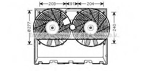 AVA QUALITY COOLING MS7515 Вентилятор, охлаждение двигателя