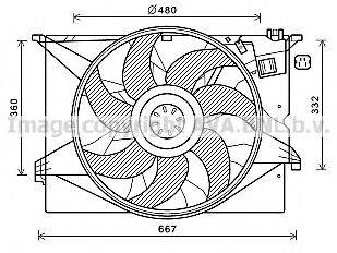 AVA QUALITY COOLING MS7670 Вентилятор, охлаждение двигателя