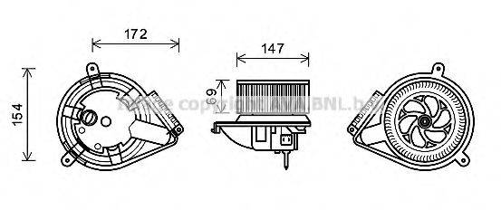 AVA QUALITY COOLING MS8616 Электродвигатель, вентиляция салона