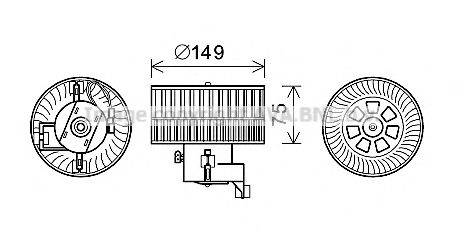 AVA QUALITY COOLING MS8619 Электродвигатель, вентиляция салона