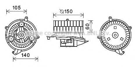 AVA QUALITY COOLING MS8623 Электродвигатель, вентиляция салона