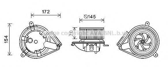 AVA QUALITY COOLING MS8626 Электродвигатель, вентиляция салона