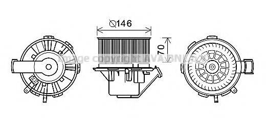 AVA QUALITY COOLING MS8647 Электродвигатель, вентиляция салона