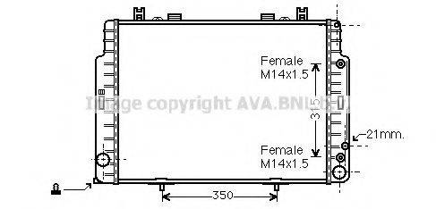 AVA QUALITY COOLING MSA2131 Радиатор, охлаждение двигателя