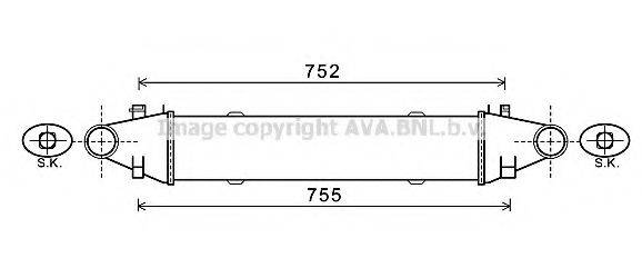 AVA QUALITY COOLING MSA4556 Интеркулер