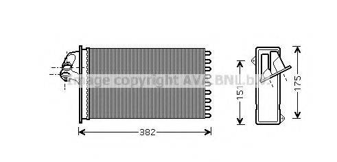 AVA QUALITY COOLING MSA6355 Теплообменник, отопление салона