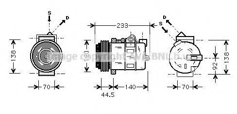 AVA QUALITY COOLING MSAK277 Компрессор, кондиционер