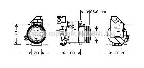 AVA QUALITY COOLING MSAK425 Компрессор, кондиционер