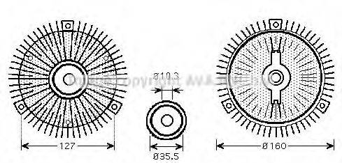 AVA QUALITY COOLING MSC408 Сцепление, вентилятор радиатора