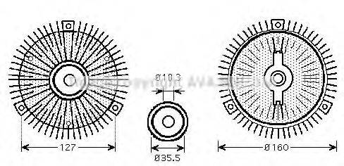 AVA QUALITY COOLING MSC409 Сцепление, вентилятор радиатора