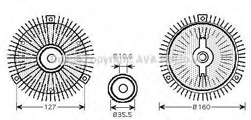 AVA QUALITY COOLING MSC416 Сцепление, вентилятор радиатора