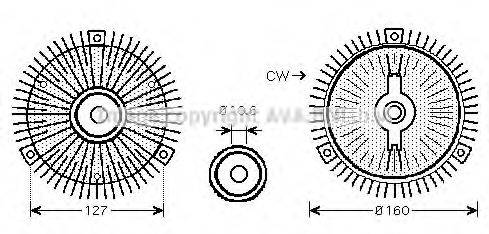 AVA QUALITY COOLING MSC488 Сцепление, вентилятор радиатора