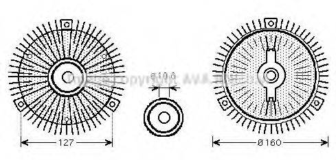 AVA QUALITY COOLING MSC489 Сцепление, вентилятор радиатора