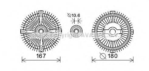 AVA QUALITY COOLING MSC499 Сцепление, вентилятор радиатора