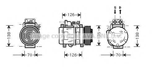 AVA QUALITY COOLING MSK084 Компрессор, кондиционер