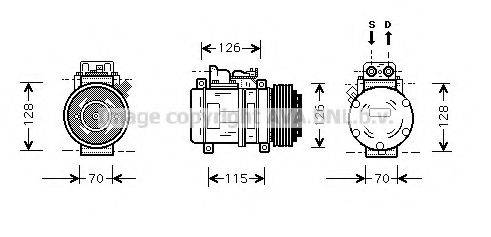 AVA QUALITY COOLING MSK087 Компрессор, кондиционер