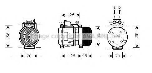 AVA QUALITY COOLING MSK097 Компрессор, кондиционер