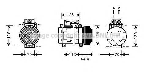 AVA QUALITY COOLING MSK116 Компрессор, кондиционер