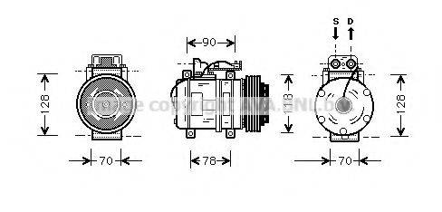 AVA QUALITY COOLING MSK275 Компрессор, кондиционер