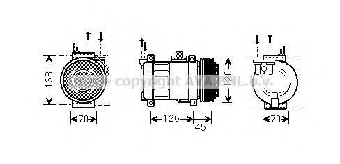 AVA QUALITY COOLING MSK276 Компрессор, кондиционер