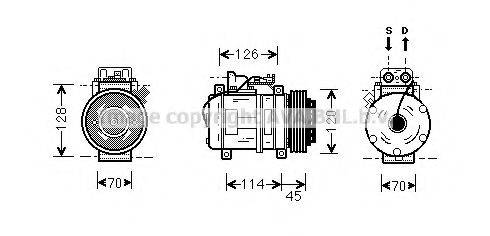 AVA QUALITY COOLING MSK278 Компрессор, кондиционер