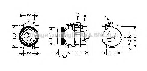 AVA QUALITY COOLING MSK427 Компрессор, кондиционер