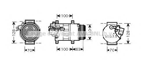 AVA QUALITY COOLING MSK434 Компрессор, кондиционер