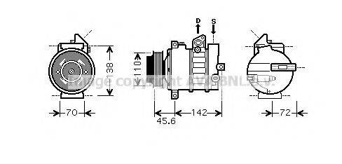 AVA QUALITY COOLING MSK438 Компрессор, кондиционер