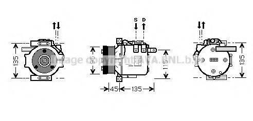 AVA QUALITY COOLING MSK456 Компрессор, кондиционер