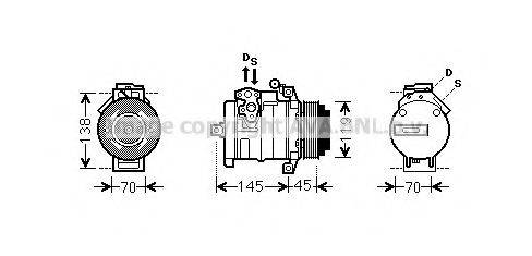 AVA QUALITY COOLING MSK530 Компрессор, кондиционер