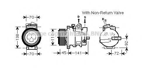 AVA QUALITY COOLING MSK569 Компрессор, кондиционер